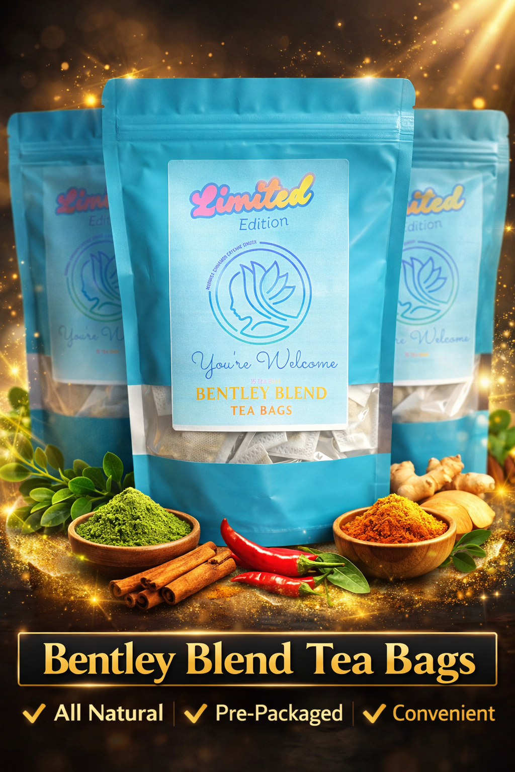 Bentley Limited Edition Tea Bags – 15 Count (Pre-Made) – Fitness Dee Store