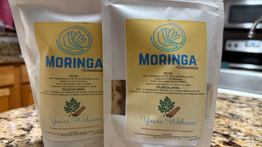 Dried Moringa Leaves and Cinnamon Powder